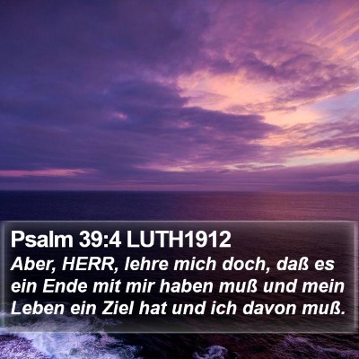 Psalm 39:4 LUTH1912 Bible Verse Image