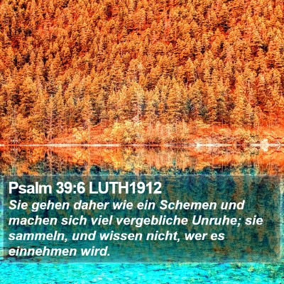 Psalm 39:6 LUTH1912 Bible Verse Image