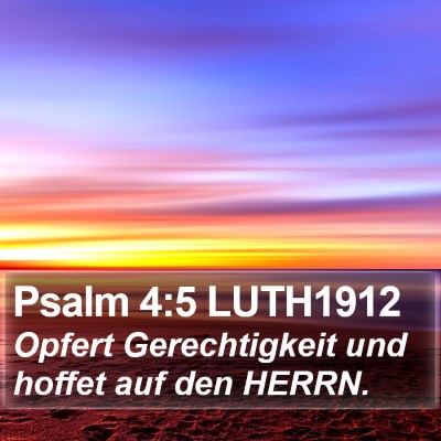 Psalm 4:5 LUTH1912 Bible Verse Image