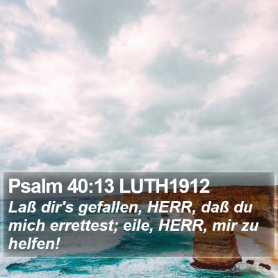 Psalm 40:13 LUTH1912 Bible Verse Image