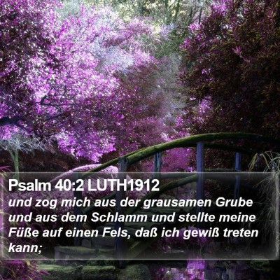 Psalm 40:2 LUTH1912 Bible Verse Image