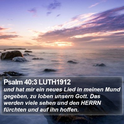 Psalm 40:3 LUTH1912 Bible Verse Image