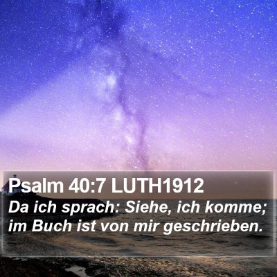Psalm 40:7 LUTH1912 Bible Verse Image
