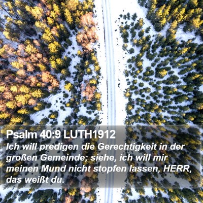 Psalm 40:9 LUTH1912 Bible Verse Image