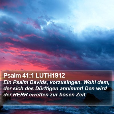 Psalm 41:1 LUTH1912 Bible Verse Image