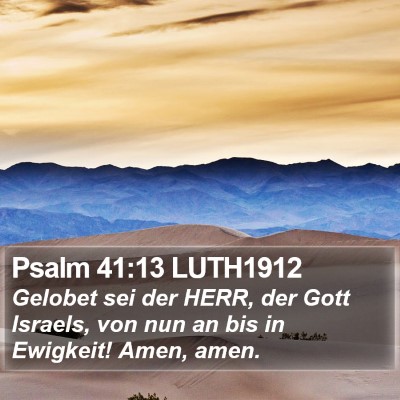 Psalm 41:13 LUTH1912 Bible Verse Image