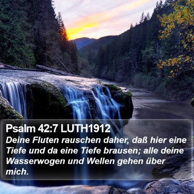 Psalm 42:7 LUTH1912 Bible Verse Image