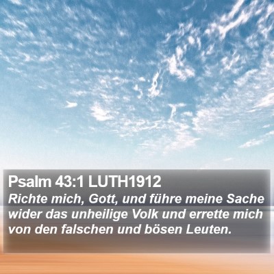 Psalm 43:1 LUTH1912 Bible Verse Image