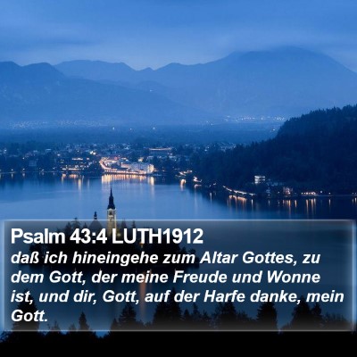 Psalm 43:4 LUTH1912 Bible Verse Image