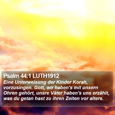 Psalm 44:1 LUTH1912 Bible Verse Image