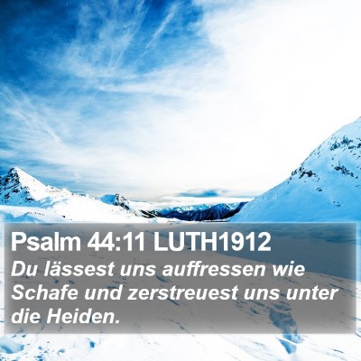 Psalm 44:11 LUTH1912 Bible Verse Image