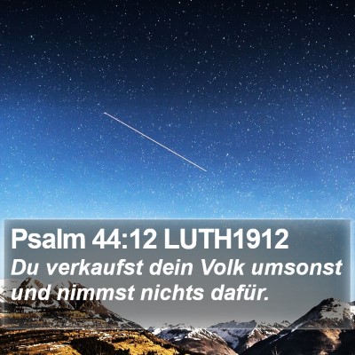 Psalm 44:12 LUTH1912 Bible Verse Image