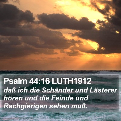 Psalm 44:16 LUTH1912 Bible Verse Image