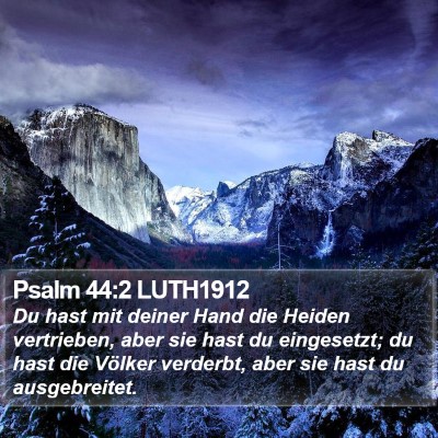 Psalm 44:2 LUTH1912 Bible Verse Image