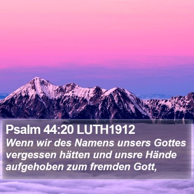 Psalm 44:20 LUTH1912 Bible Verse Image