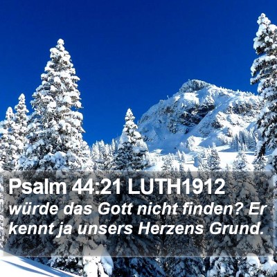 Psalm 44:21 LUTH1912 Bible Verse Image