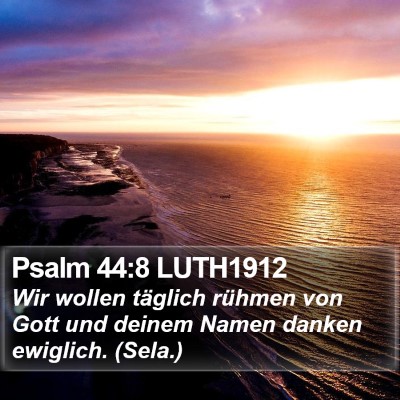 Psalm 44:8 LUTH1912 Bible Verse Image