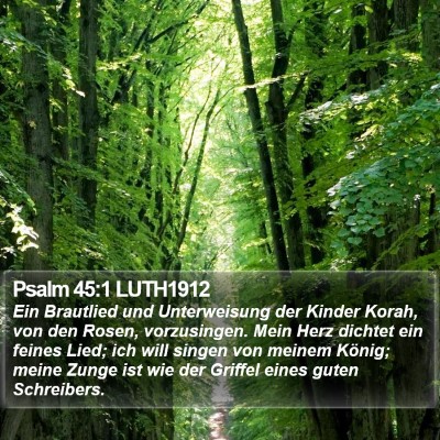Psalm 45:1 LUTH1912 Bible Verse Image