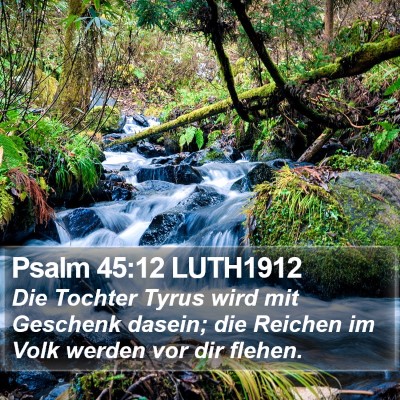 Psalm 45:12 LUTH1912 Bible Verse Image