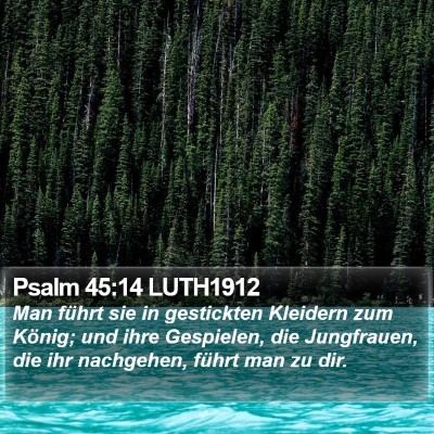 Psalm 45:14 LUTH1912 Bible Verse Image