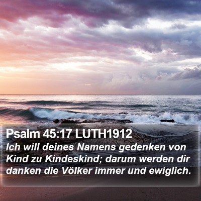 Psalm 45:17 LUTH1912 Bible Verse Image