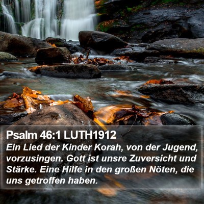 Psalm 46:1 LUTH1912 Bible Verse Image