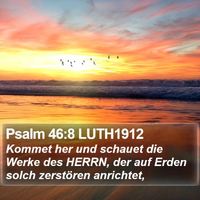 Psalm 46:8 LUTH1912 Bible Verse Image