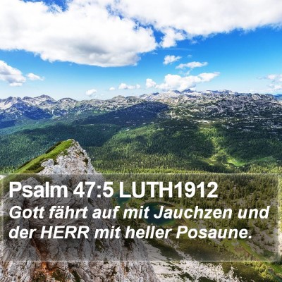 Psalm 47:5 LUTH1912 Bible Verse Image