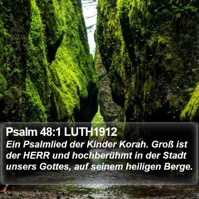 Psalm 48:1 LUTH1912 Bible Verse Image