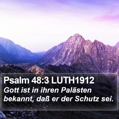 Psalm 48:3 LUTH1912 Bible Verse Image