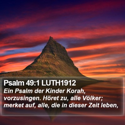 Psalm 49:1 LUTH1912 Bible Verse Image