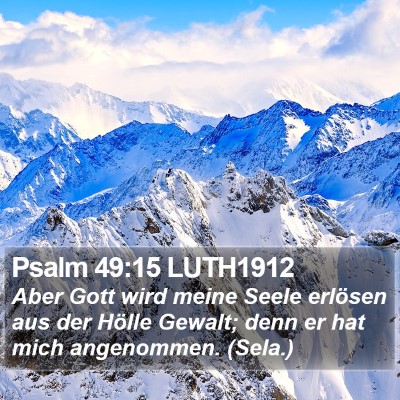 Psalm 49:15 LUTH1912 Bible Verse Image