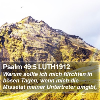 Psalm 49:5 LUTH1912 Bible Verse Image