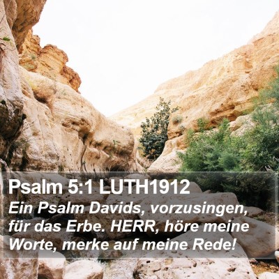 Psalm 5:1 LUTH1912 Bible Verse Image