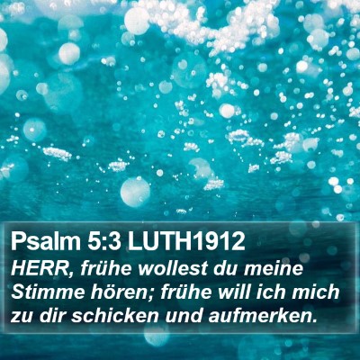 Psalm 5:3 LUTH1912 Bible Verse Image