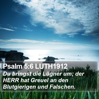 Psalm 5:6 LUTH1912 Bible Verse Image