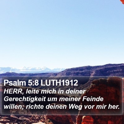 Psalm 5:8 LUTH1912 Bible Verse Image