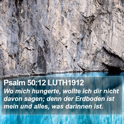 Psalm 50:12 LUTH1912 Bible Verse Image