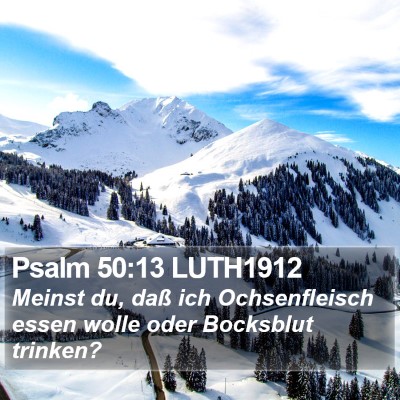 Psalm 50:13 LUTH1912 Bible Verse Image
