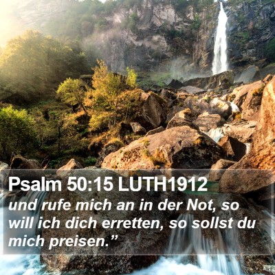 Psalm 50:15 LUTH1912 Bible Verse Image