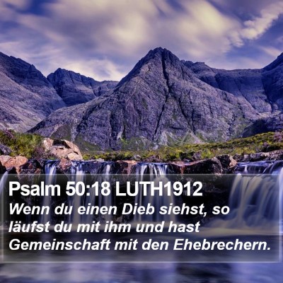 Psalm 50:18 LUTH1912 Bible Verse Image