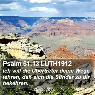 Psalm 51:13 LUTH1912 Bible Verse Image
