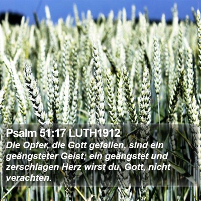 Psalm 51:17 LUTH1912 Bible Verse Image