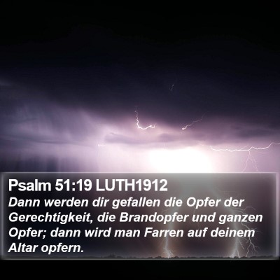 Psalm 51:19 LUTH1912 Bible Verse Image
