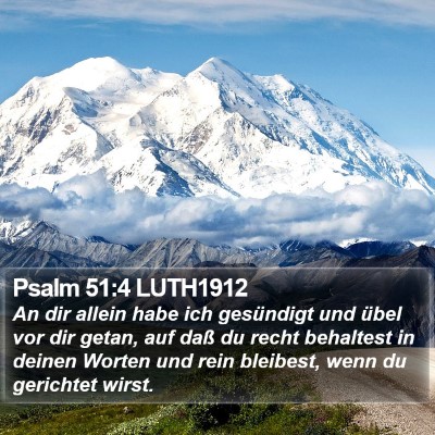 Psalm 51:4 LUTH1912 Bible Verse Image