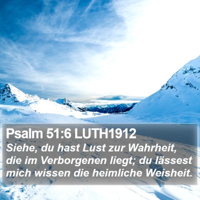 Psalm 51:6 LUTH1912 Bible Verse Image