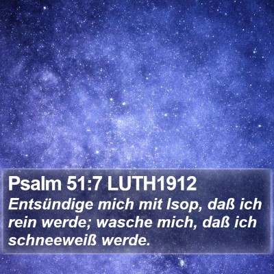 Psalm 51:7 LUTH1912 Bible Verse Image
