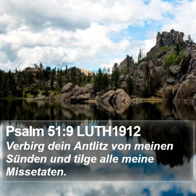 Psalm 51:9 LUTH1912 Bible Verse Image