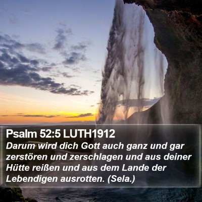 Psalm 52:5 LUTH1912 Bible Verse Image