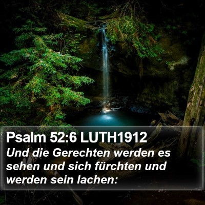 Psalm 52:6 LUTH1912 Bible Verse Image